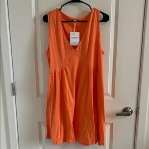 Orange Sleeveless Dress